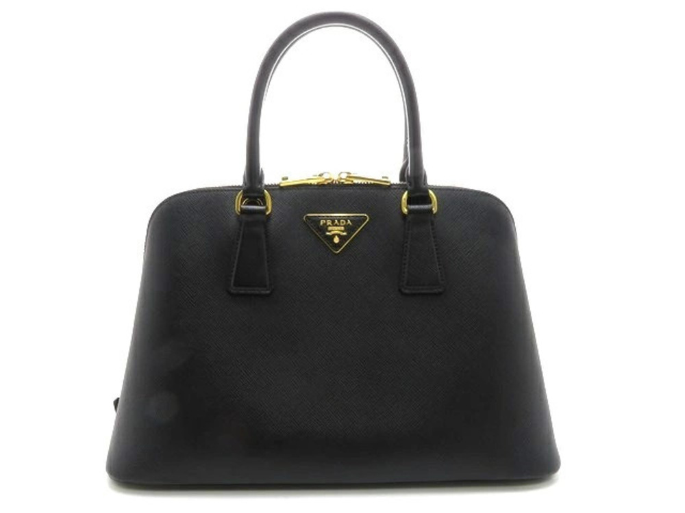 Prada handbag black Saffiano leather